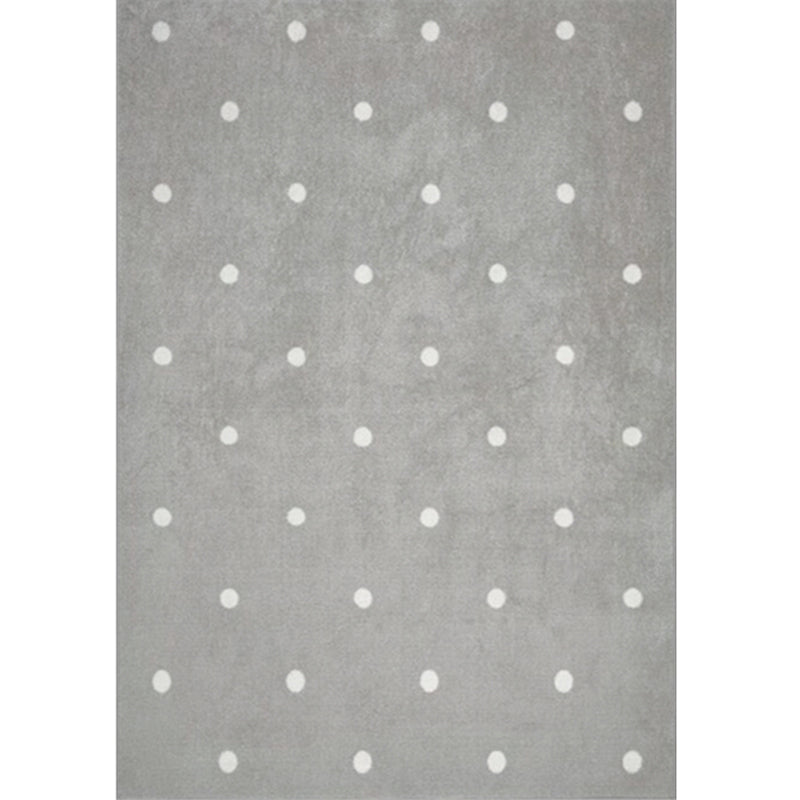 Rynx | Colorful Kids Room Rug Comfort Polka Dot Print Rug Cotton Blend Pet Friendly Washable Rug