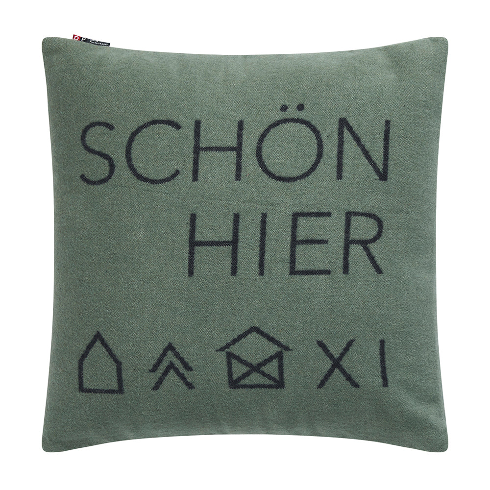 Rynx | Nordic Cushion Cover Schön here dark green 50 x 50 cm
