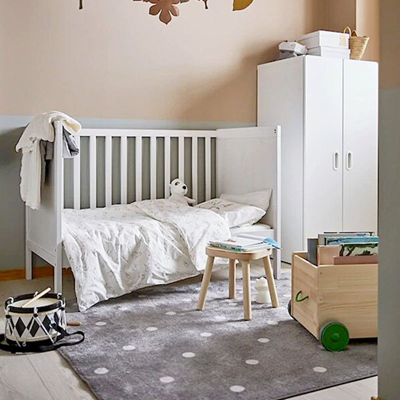 Rynx | Colorful Kids Room Rug Comfort Polka Dot Print Rug Cotton Blend Pet Friendly Washable Rug