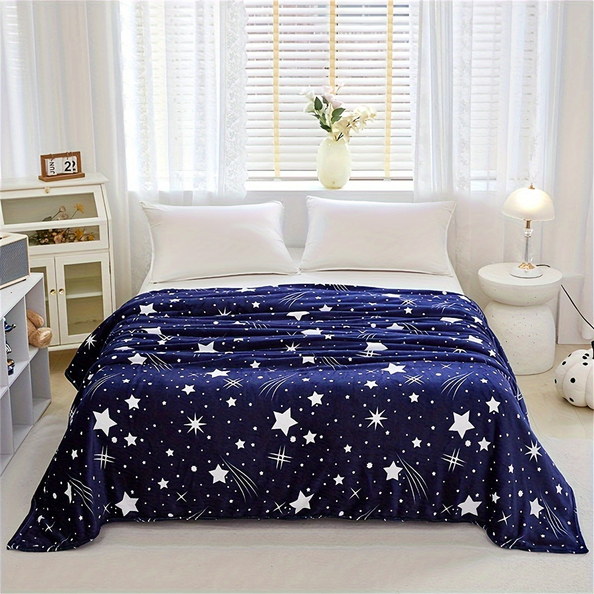 Rynx | Meteor Pattern Fleece Blanket – Soft and Warm, For Sofa, Bed, Office, Camping and Travel