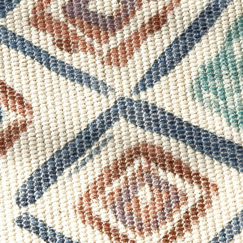 Rynx | Retro Multi Color Moroccan Rug Cotton Blend Tribal Symbols Carpet Machine Washable Rug with Tassel for Room