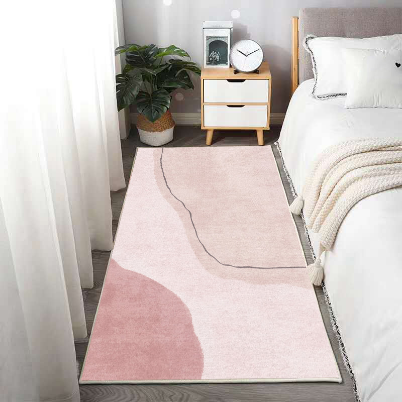 Rynx | Relaxing abstract printed rug multicolored lamb wool rug non-slip backing pet-friendly washable rug for rooms