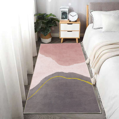 Rynx | Relaxing abstract printed rug multicolored lamb wool rug non-slip backing pet-friendly washable rug for rooms