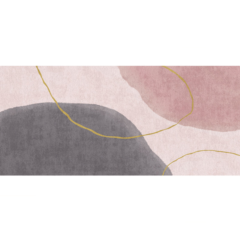 Rynx | Relaxing abstract printed rug multicolored lamb wool rug non-slip backing pet-friendly washable rug for rooms