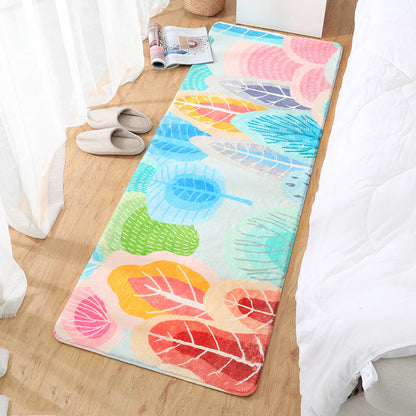 Rynx | Trendy Bedroom Rug Multi-Colored Fairy Tale Print Carpet Blended Non-Slip Backing Washable Indoor Rug