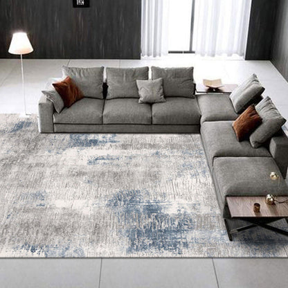 Rynx | Multicolored modern rug made of cotton blend with abstract print, Non-slip backing, machine washable indoor rug for the home