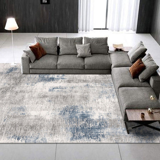 Rynx | Multicolored modern rug made of cotton blend with abstract print, Non-slip backing, machine washable indoor rug for the home
