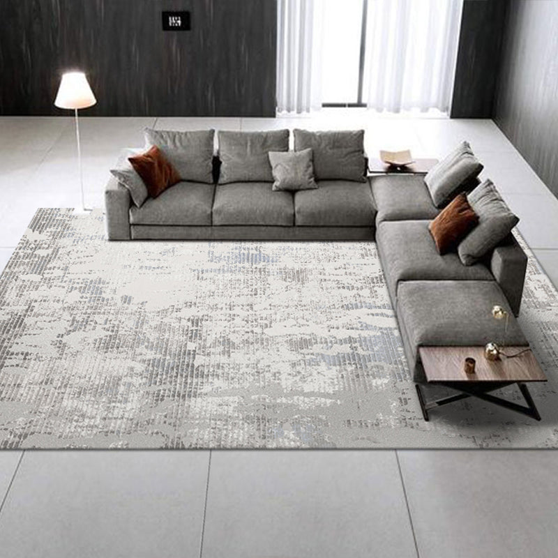 Rynx | Multicolored modern rug made of cotton blend with abstract print, Non-slip backing, machine washable indoor rug for the home