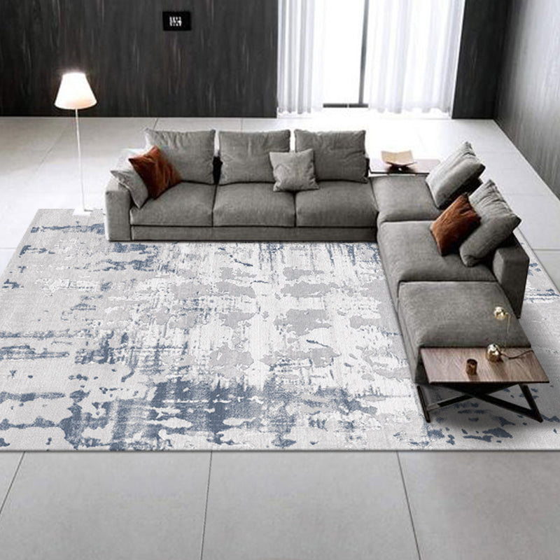 Rynx | Multicolored modern rug made of cotton blend with abstract print, Non-slip backing, machine washable indoor rug for the home