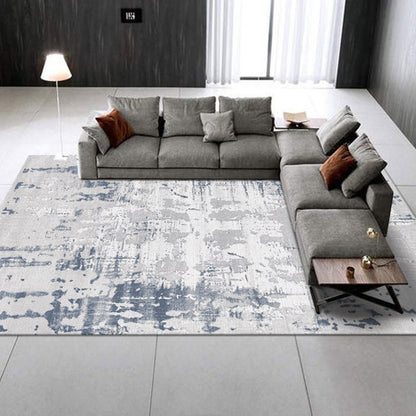 Rynx | Multicolored modern rug made of cotton blend with abstract print, Non-slip backing, machine washable indoor rug for the home