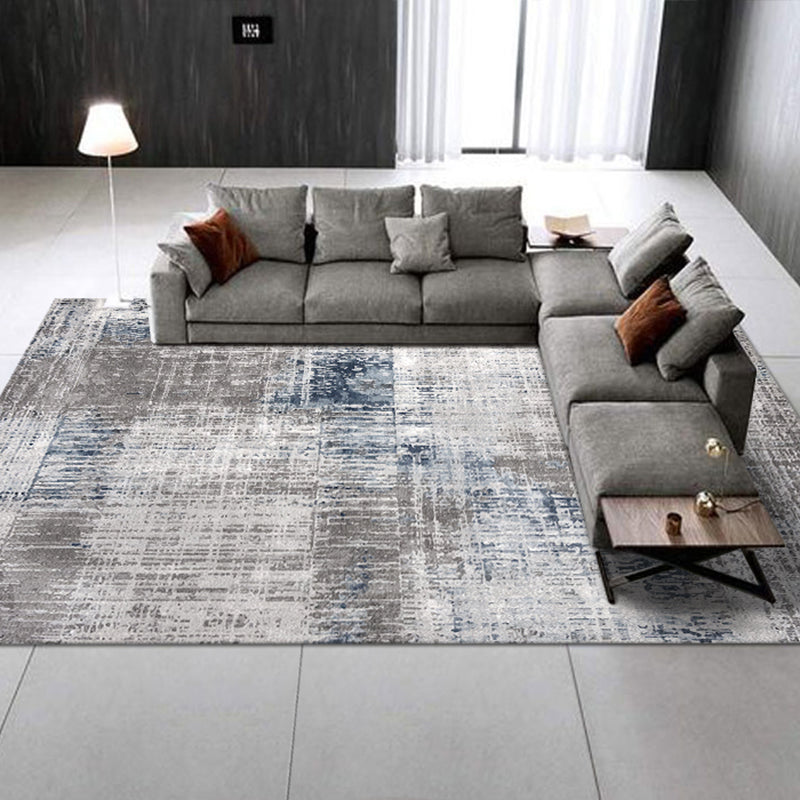 Rynx | Multicolored modern rug made of cotton blend with abstract print, Non-slip backing, machine washable indoor rug for the home