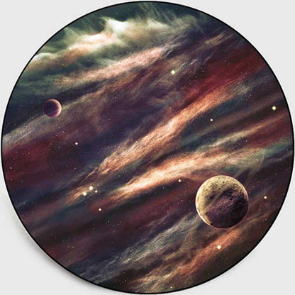 Rynx | Colorful Children's Room Rug Contemporary Space 3D Printed Carpet Polyester Non-Slip Washable Rug