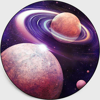 Rynx | Colorful Children's Room Rug Contemporary Space 3D Printed Carpet Polyester Non-Slip Washable Rug