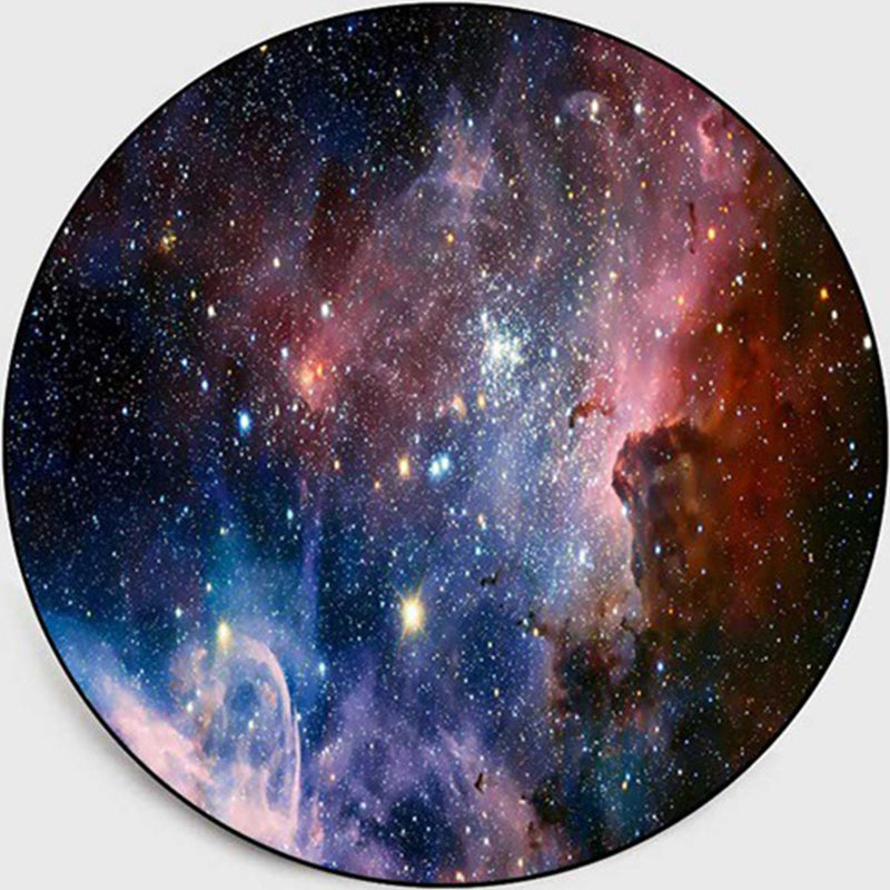 Rynx | Colorful Children's Room Rug Contemporary Space 3D Printed Carpet Polyester Non-Slip Washable Rug