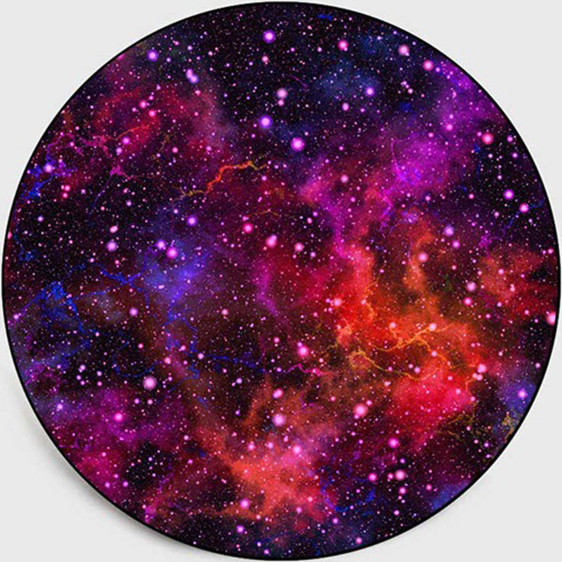 Rynx | Colorful Children's Room Rug Contemporary Space 3D Printed Carpet Polyester Non-Slip Washable Rug