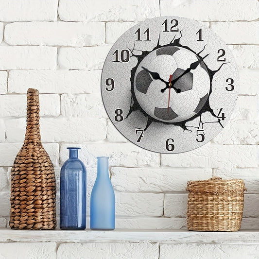 Rynx | Silent Tree Football Wall Clock - Sports Theme for Living Room, Office & Gym