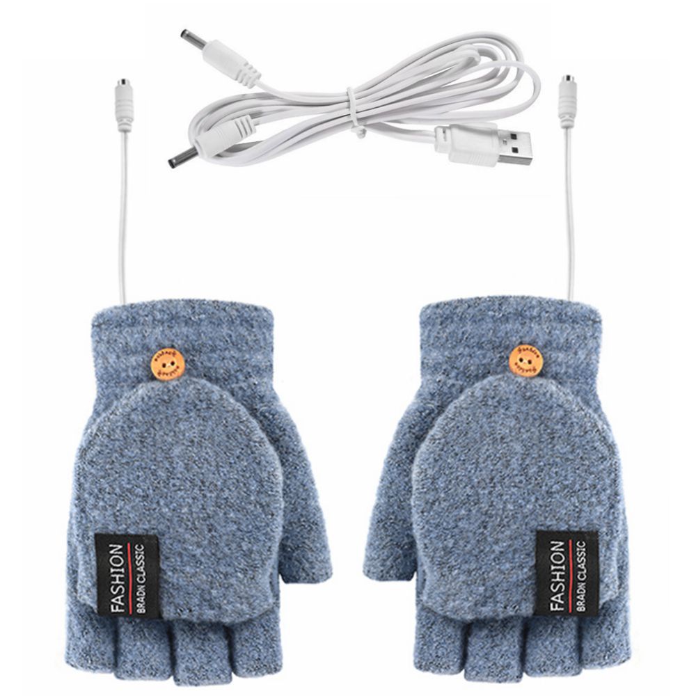 RYNX | Double-Sided Electrically Heated Gloves With Usb Connection Light Blue Average size