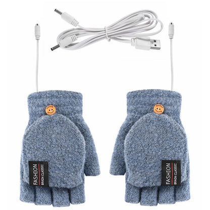 RYNX | Double-Sided Electrically Heated Gloves With Usb Connection Light Blue Average size
