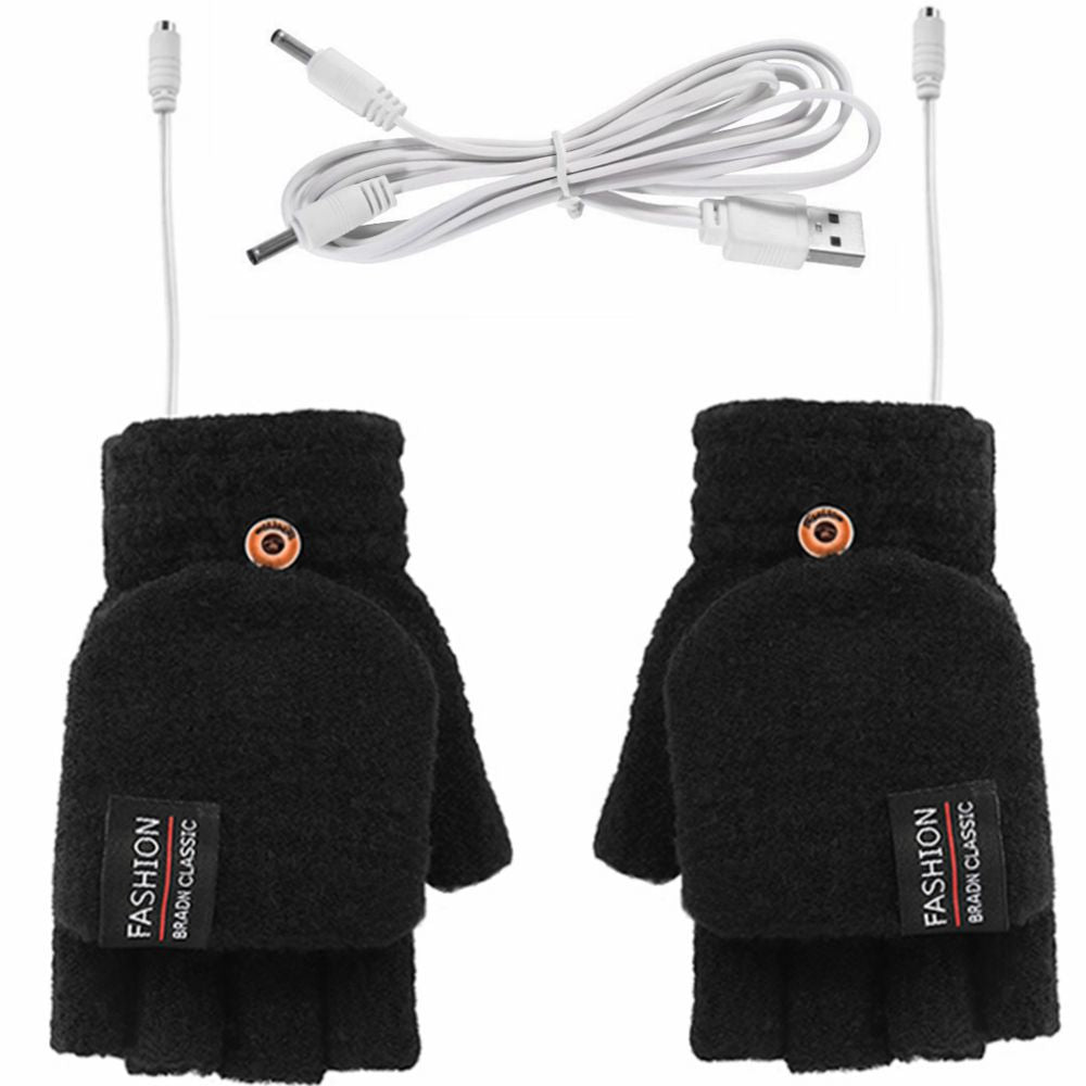 RYNX | Double-Sided Electrically Heated Gloves With Usb Connection Black Average size