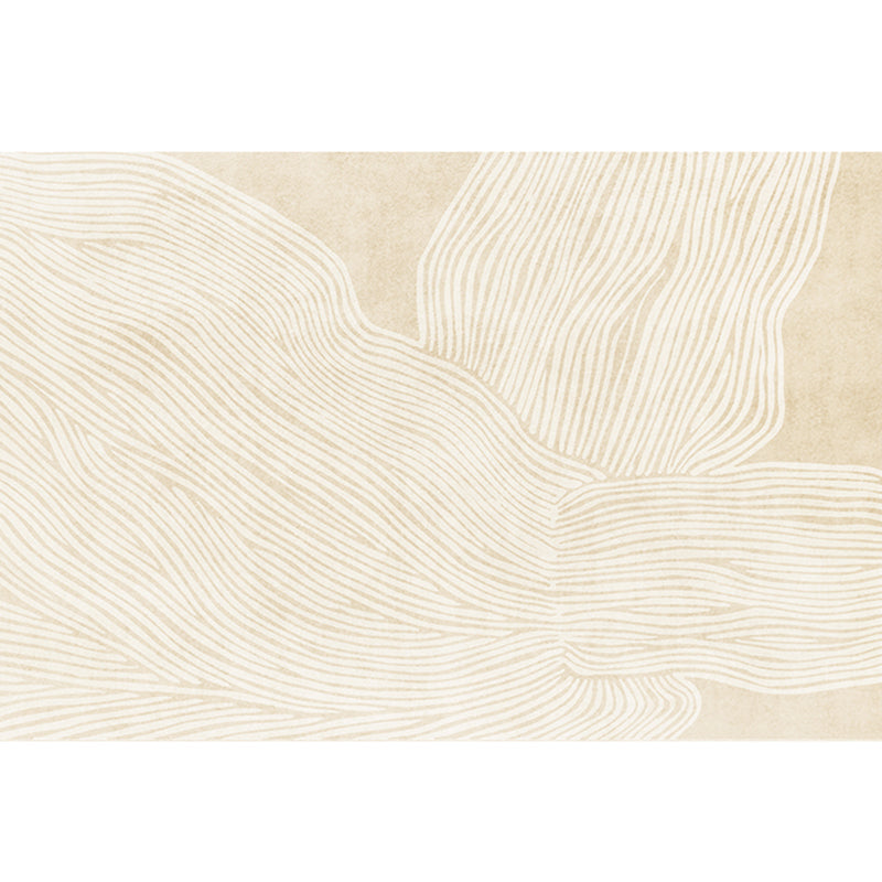 Rynx | Modern Home Decor Rug Beige Abstract Printed Area Rug Cotton Blend Non-Slip Machine Washable Rug