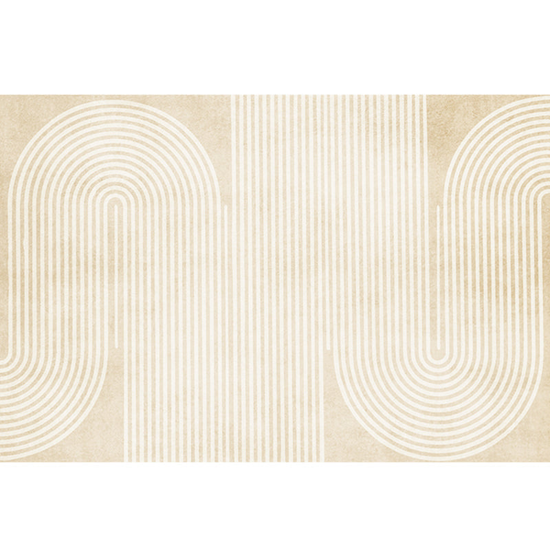 Rynx | Modern Home Decor Rug Beige Abstract Printed Area Rug Cotton Blend Non-Slip Machine Washable Rug
