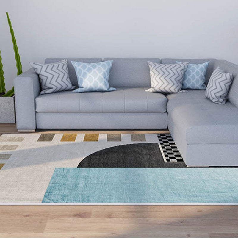 Rynx | Morandi color color block carpet polypropylene southwest carpet stain resistant non-slip bottom rug for room