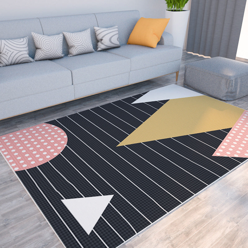 Rynx | Morandi color color block carpet polypropylene southwest carpet stain resistant non-slip bottom rug for room
