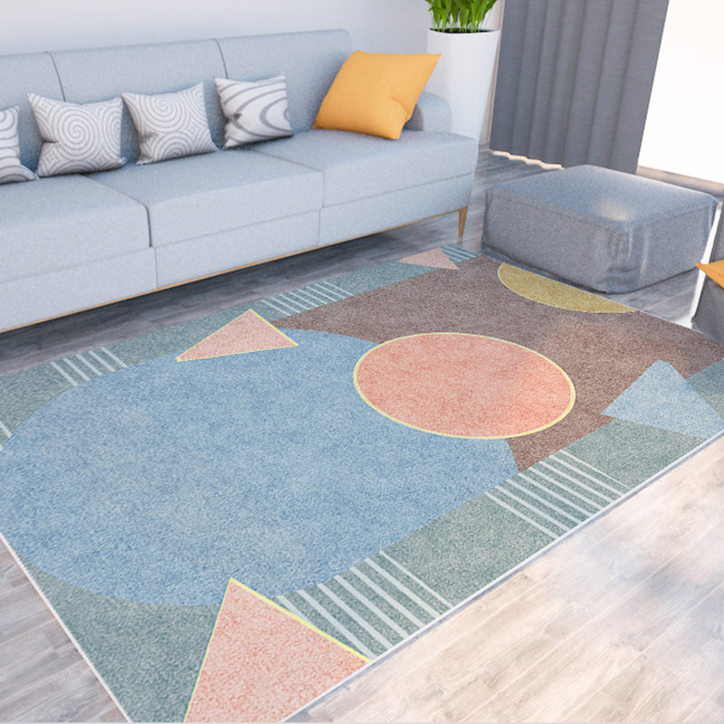Rynx | Morandi color color block carpet polypropylene southwest carpet stain resistant non-slip bottom rug for room