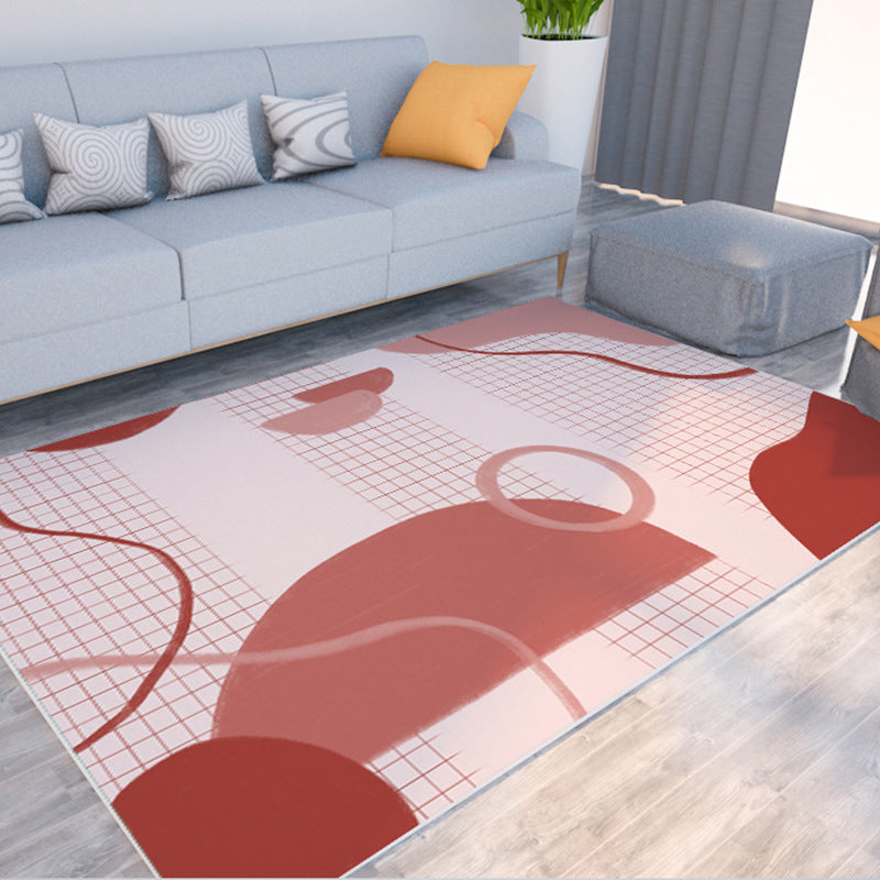 Rynx | Morandi color color block carpet polypropylene southwest carpet stain resistant non-slip bottom rug for room