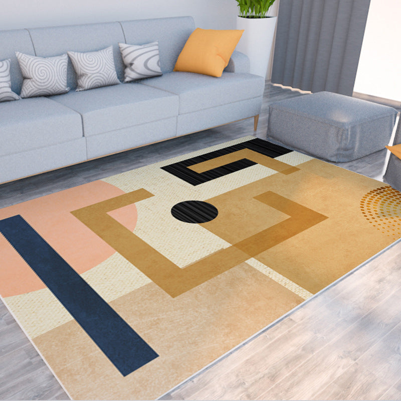 Rynx | Morandi color color block carpet polypropylene southwest carpet stain resistant non-slip bottom rug for room