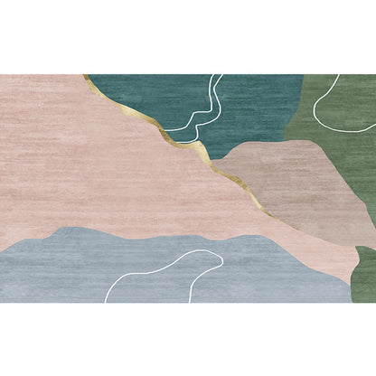 Rynx | Western Bedroom Rug Multicolor Color Block Indoor Rug Cotton Blend Pet-Friendly Non-Slip Rug