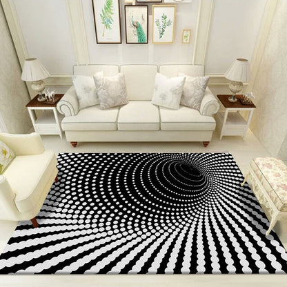 Rynx | Multicolored unique rug polyester 3D checkerboard area rug easy care pet-friendly indoor rug for living room