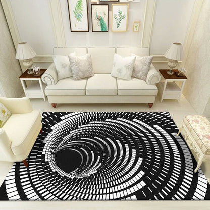 Rynx | Multicolored unique rug polyester 3D checkerboard area rug easy care pet-friendly indoor rug for living room