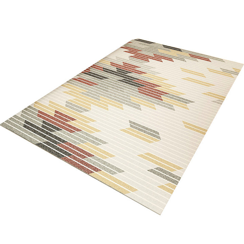 Rynx | Nordic Abstract Print Rug Multicolor Polyster Area Rug Anti-Slip Backing Stain-Resistant Carpet for Living Room