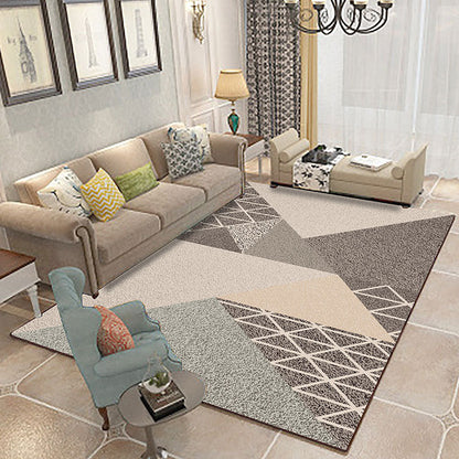 Rynx | Nordic Abstract Print Rug Multicolor Polyster Area Rug Anti-Slip Backing Stain-Resistant Carpet for Living Room