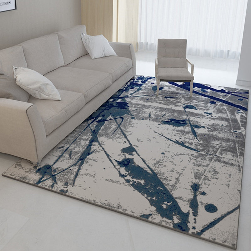 Rynx | Nordic Abstract Print Rug Multicolor Polyster Area Rug Anti-Slip Backing Stain-Resistant Carpet for Living Room