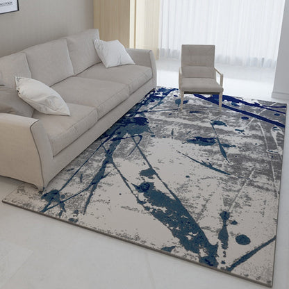 Rynx | Nordic Abstract Print Rug Multicolor Polyster Area Rug Anti-Slip Backing Stain-Resistant Carpet for Living Room