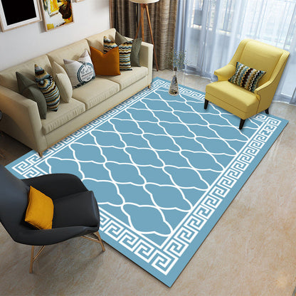 Rynx | Nordic Abstract Print Rug Multicolor Polyster Area Rug Anti-Slip Backing Stain-Resistant Carpet for Living Room
