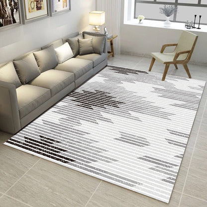Rynx | Nordic Abstract Print Rug Multicolor Polyster Area Rug Anti-Slip Backing Stain-Resistant Carpet for Living Room