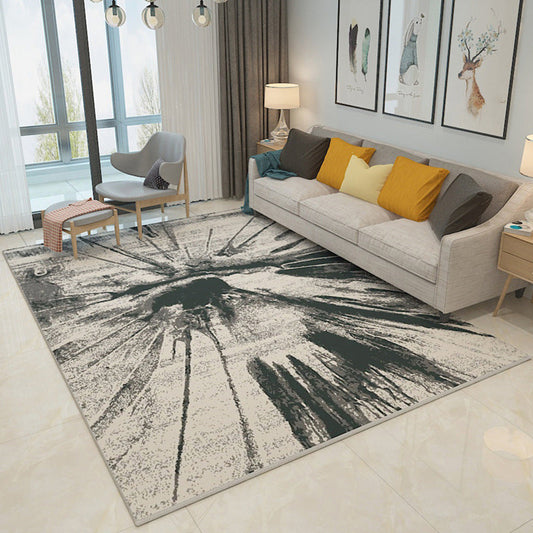 Rynx | Nordic Abstract Print Rug Multicolor Polyster Area Rug Anti-Slip Backing Stain-Resistant Carpet for Living Room