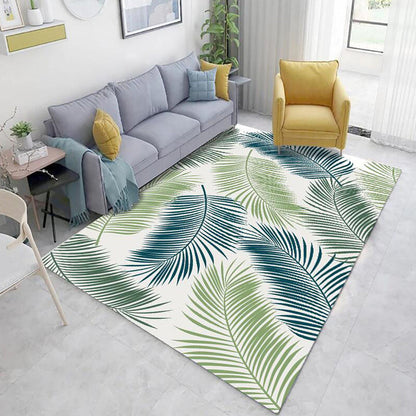 Rynx | Classic Geo Print Rug Multi Colored Polyster Area Rug Anti-Slip Backing Pet Friendly Washable Carpet for Parlor