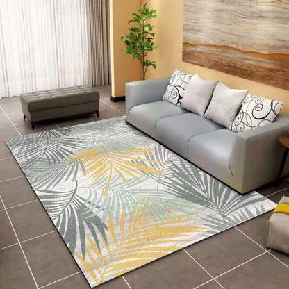 Rynx | Classic Geo Print Rug Multi Colored Polyster Area Rug Anti-Slip Backing Pet Friendly Washable Carpet for Parlor