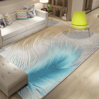 Rynx | Multi Color Nordic Rug Polyster Geo Printed Area Rug Non-Slip Backing Pet Friendly Easy Care Rug for Parlor