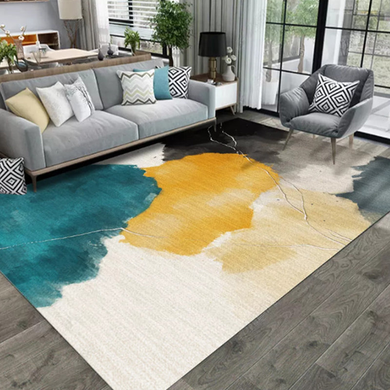 Rynx | Creative Home Decoration Rug Multi Color Geometric Print Area Rug Polypropylene Anti-Slip Easy Care Carpet