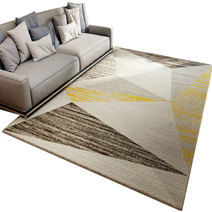 Rynx | Creative Home Decoration Rug Multi Color Geometric Print Area Rug Polypropylene Anti-Slip Easy Care Carpet