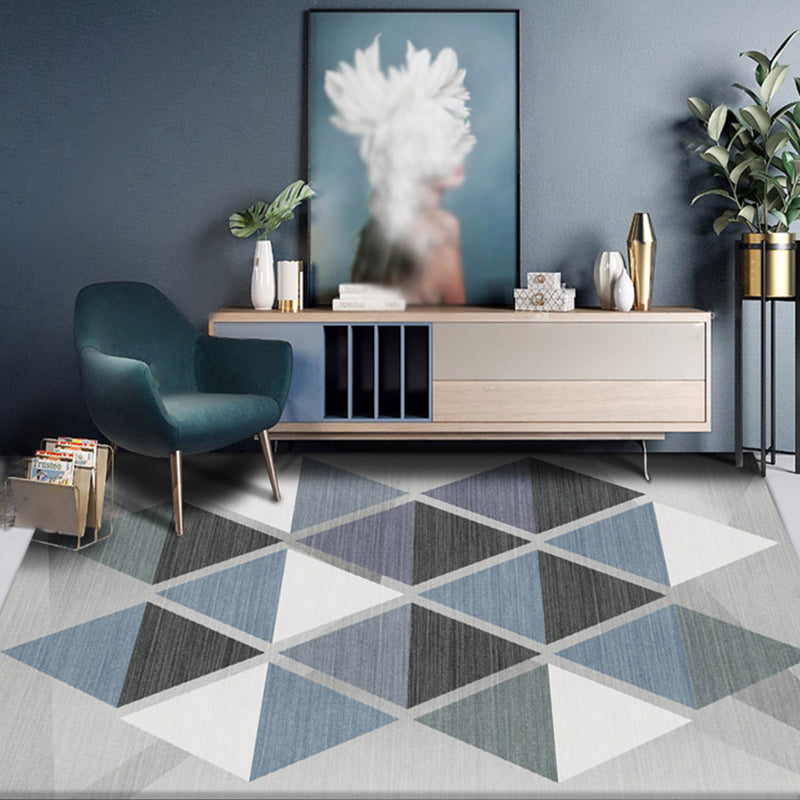 Rynx | Creative Home Decoration Rug Multi Color Geometric Print Area Rug Polypropylene Anti-Slip Easy Care Carpet