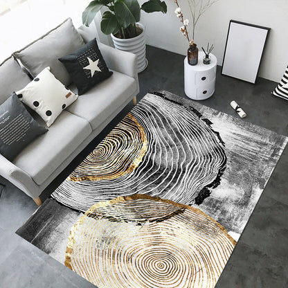 Rynx | Creative Home Decoration Rug Multi Color Geometric Print Area Rug Polypropylene Anti-Slip Easy Care Carpet