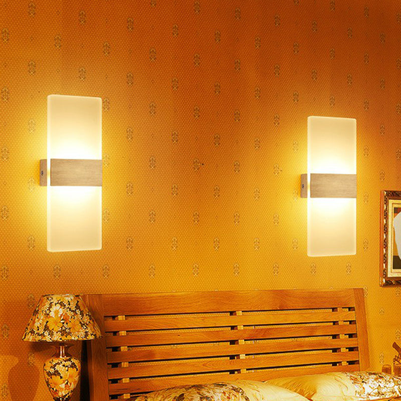 Rynx | Acrylic Geometric Wall Scone Lamp Modern Style LED Wall Lighting Fixture for Bed Sides