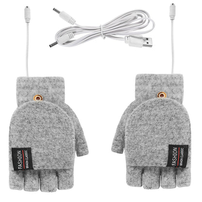 RYNX | Double-Sided Electrically Heated Gloves With Usb Connection Light gray Average size
