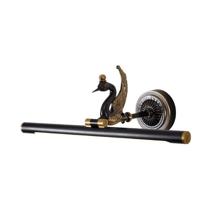 Rynx | Traditional linear wall lamp metal LED 14"/18"/23" wide brass/black bathroom sink lighting
